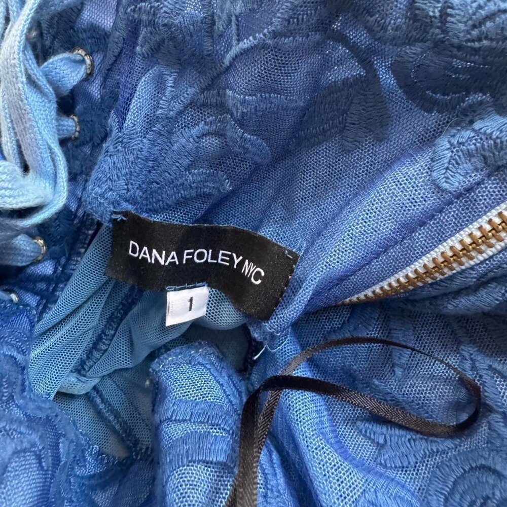 Blue Lace Corset Dana Foley NYC - Picture 5 of 5